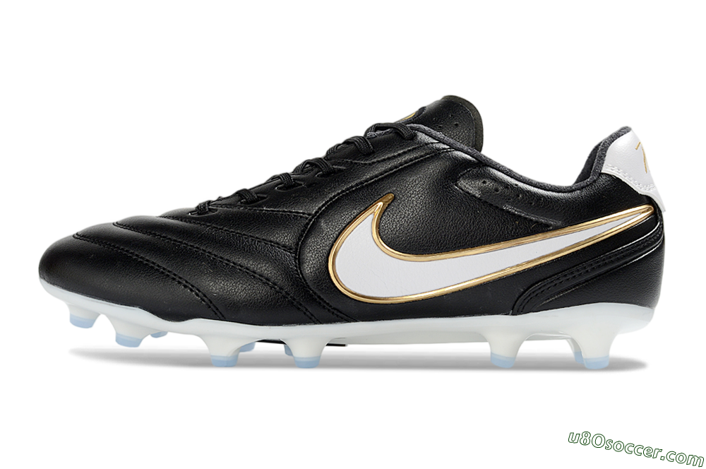 Nike Tiempo Ligera Pro FG Firm Ground Soccer Cleats - Black/Gold/White 2