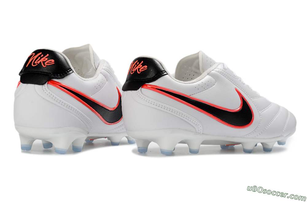 Nike Tiempo Ligera Pro FG Firm Ground Soccer Cleats - White/Neon Orange/Black 6