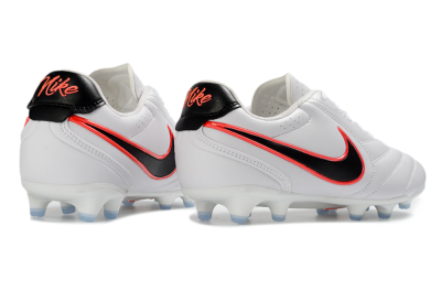 Nike Tiempo Ligera Pro FG Firm Ground Soccer Cleats - White/Neon Orange/Black