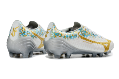 Mizuno Alpha 3 Elite FG Firm Ground Soccer Cleats - White/Golden Shine/Blue Floral
