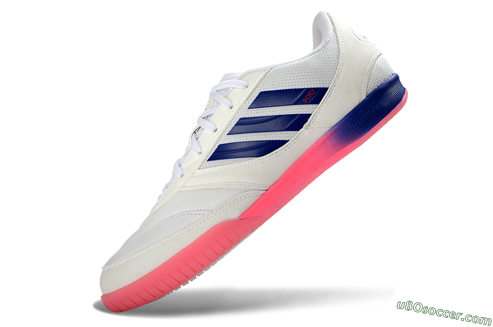 Adidas Top Sala Competition 2 IC Indoor & Futsal Soccer Shoes - White/Navy Blue/Pink 5
