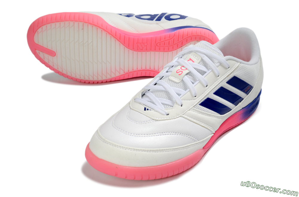 Adidas Top Sala Competition 2 IC Indoor & Futsal Soccer Shoes - White/Navy Blue/Pink 3