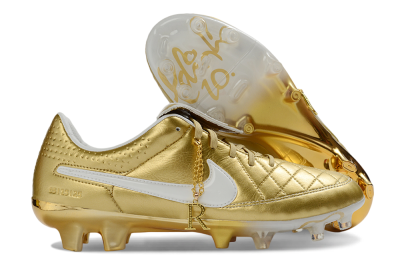 Nike Tiempo Legend SE FG Firm Ground Soccer Cleats - Gold/Royal Gold/Sleek White