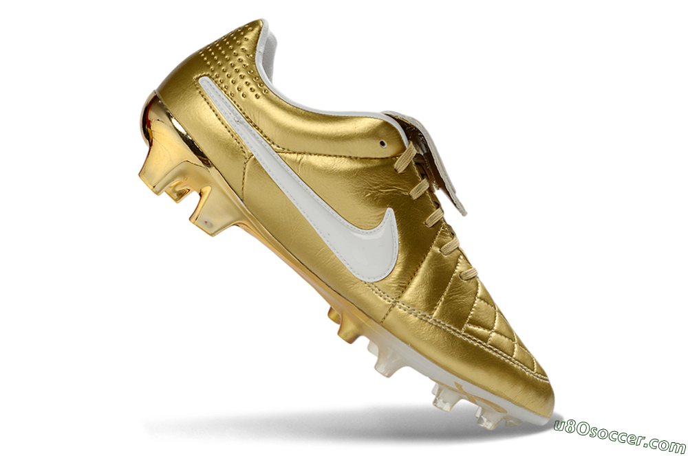 Nike Tiempo Legend SE FG Firm Ground Soccer Cleats - Gold/Royal Gold/Sleek White 4