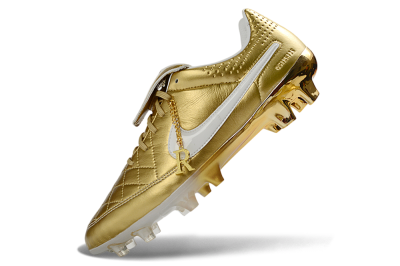Nike Tiempo Legend SE FG Firm Ground Soccer Cleats - Gold/Royal Gold/Sleek White