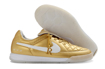 Nike Tiempo Legend SE IC Indoor & Futsal Soccer Shoes - Gold/Metallic Gold/White