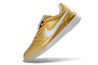 Nike Tiempo Legend SE IC Indoor & Futsal Soccer Shoes - Gold/Metallic Gold/White