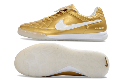 Nike Tiempo Legend SE IC Indoor & Futsal Soccer Shoes - Gold/Metallic Gold/White