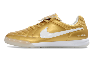 Nike Tiempo Legend SE IC Indoor & Futsal Soccer Shoes - Gold/Metallic Gold/White
