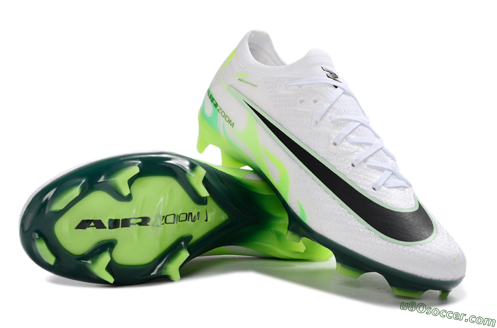 Nike Air Zoom Mercurial Vapor 16 Elite FG Firm Ground Soccer Cleats - White/Electric Green/Black 0
