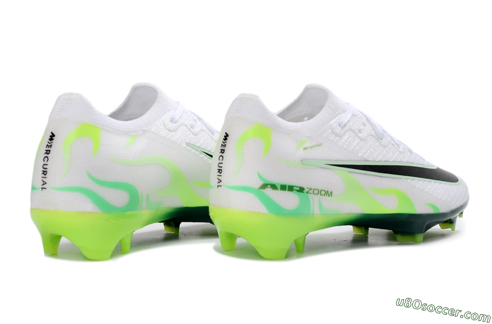 Nike Air Zoom Mercurial Vapor 16 Elite FG Firm Ground Soccer Cleats - White/Electric Green/Black 6