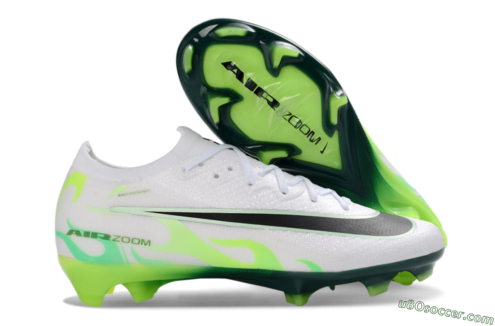 Nike Air Zoom Mercurial Vapor 16 Elite FG Firm Ground Soccer Cleats - White/Electric Green/Black 1