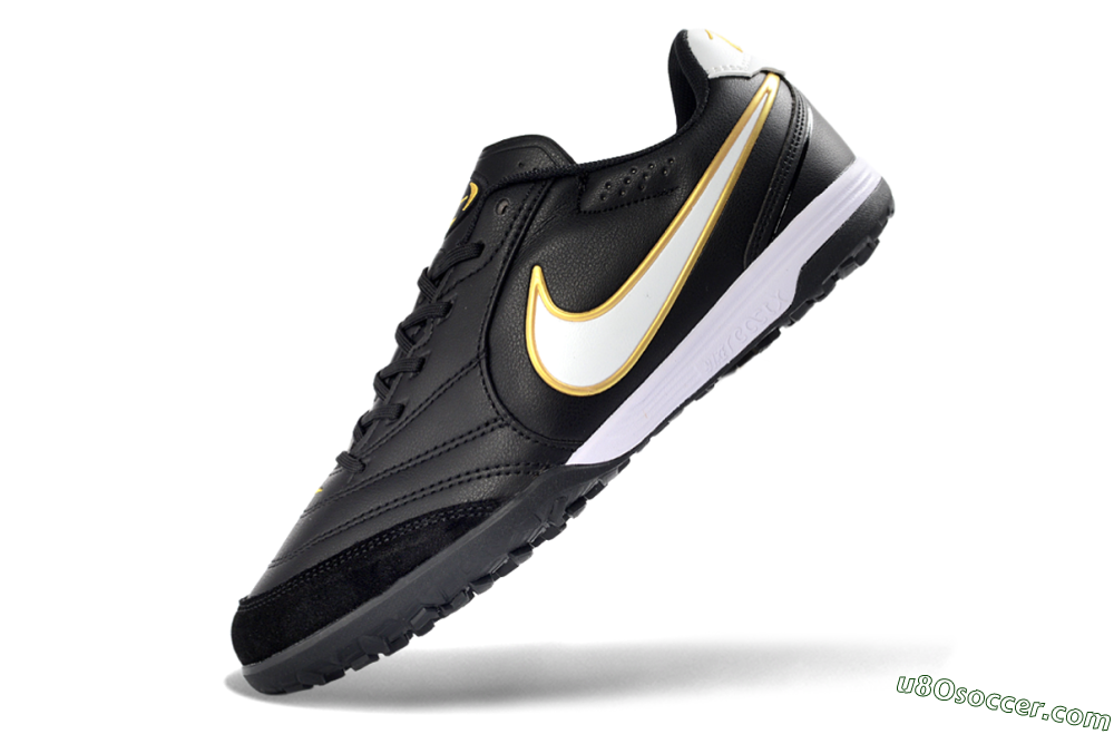 Nike Tiempo Legend 11 Elite TF Artificial Turf Soccer Shoes - Black/Gold Accent/White Detail 5