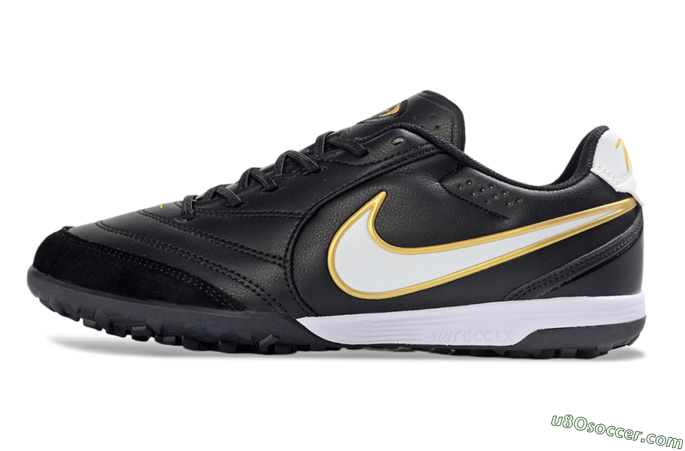 Nike Tiempo Legend 11 Elite TF Artificial Turf Soccer Shoes - Black/Gold Accent/White Detail 2