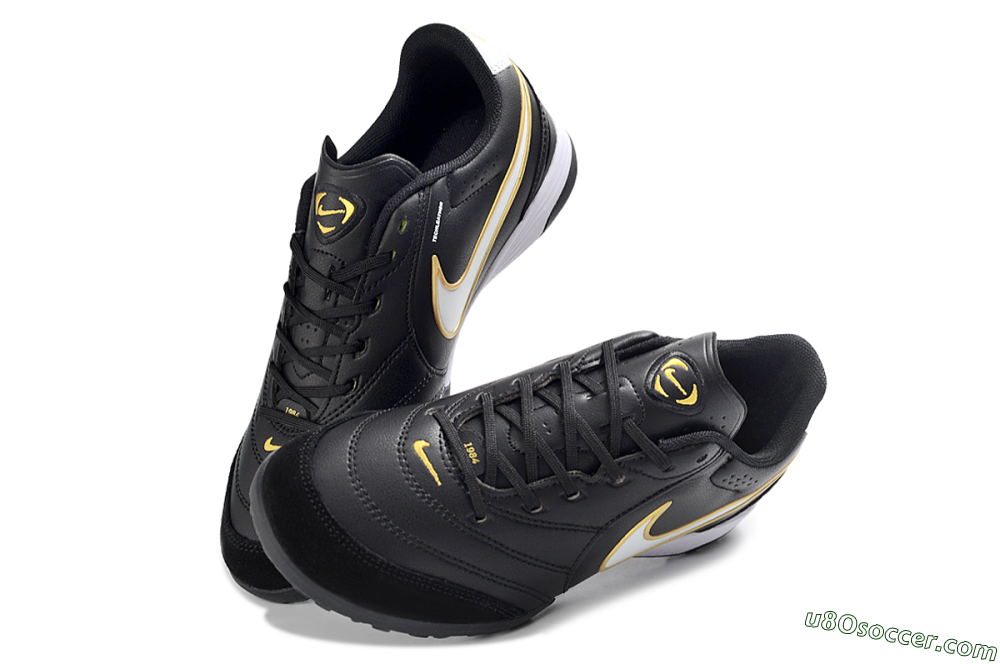 Nike Tiempo Legend 11 Elite TF Artificial Turf Soccer Shoes - Black/Gold Accent/White Detail 3