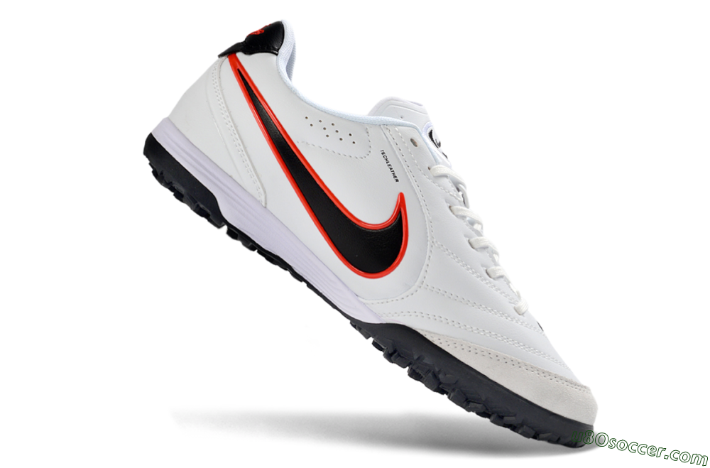 Nike Tiempo Legend 11 Elite TF Artificial Turf Soccer Shoes - White/Electric Orange/Black 4