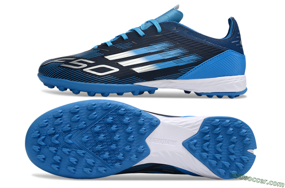 Adidas F50 Pro TF Artificial Turf Soccer Shoes - Blue/Electric Blue/Deep Navy 0