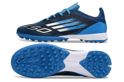 Adidas F50 Pro TF Artificial Turf Soccer Shoes - Blue/Electric Blue/Deep Navy