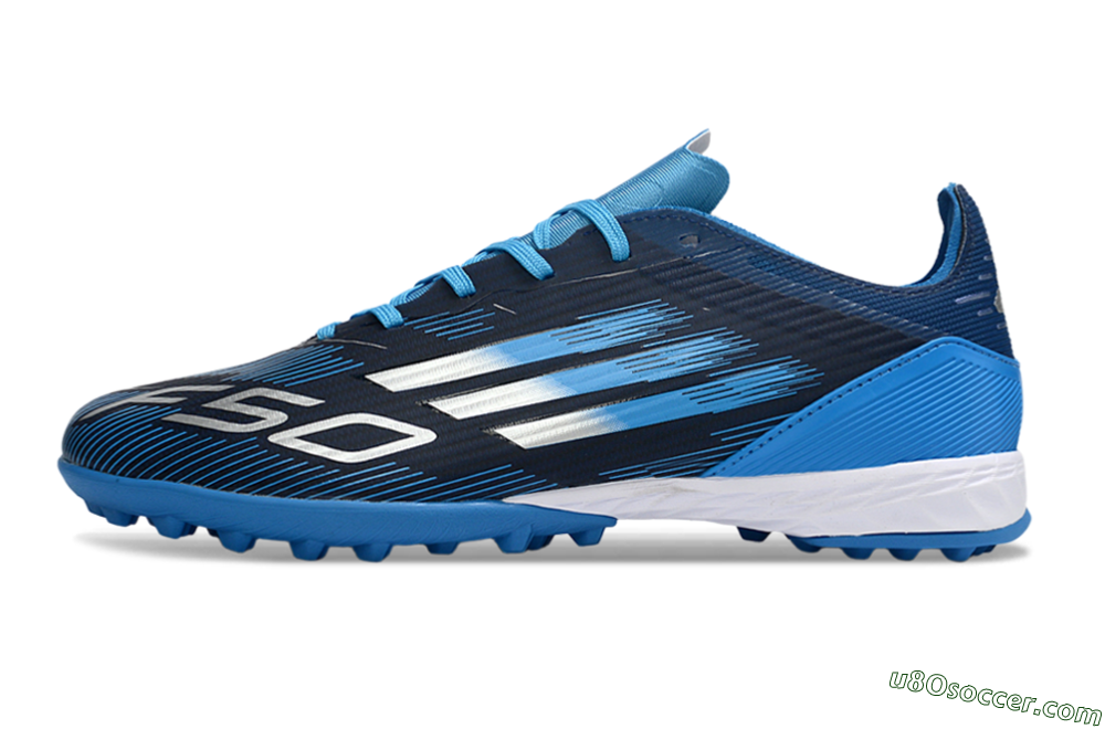 Adidas F50 Pro TF Artificial Turf Soccer Shoes - Blue/Electric Blue/Deep Navy 2