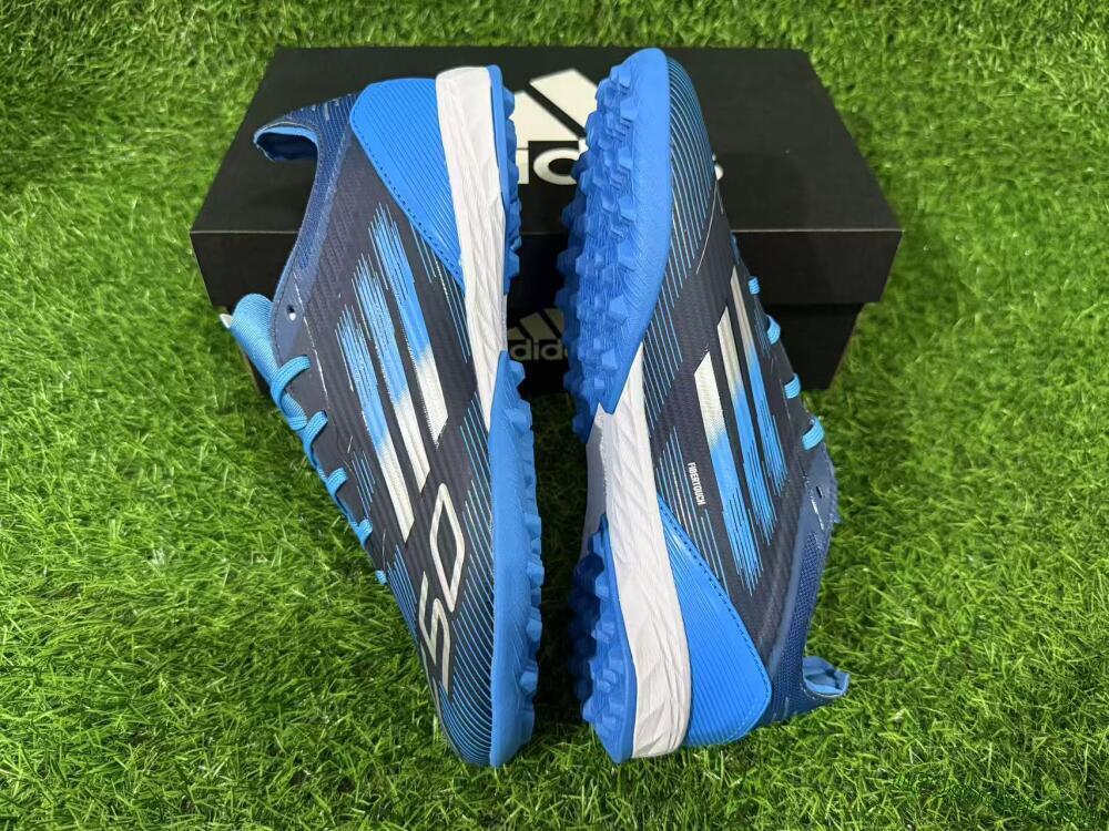 Adidas F50 Pro TF Artificial Turf Soccer Shoes - Blue/Electric Blue/Deep Navy