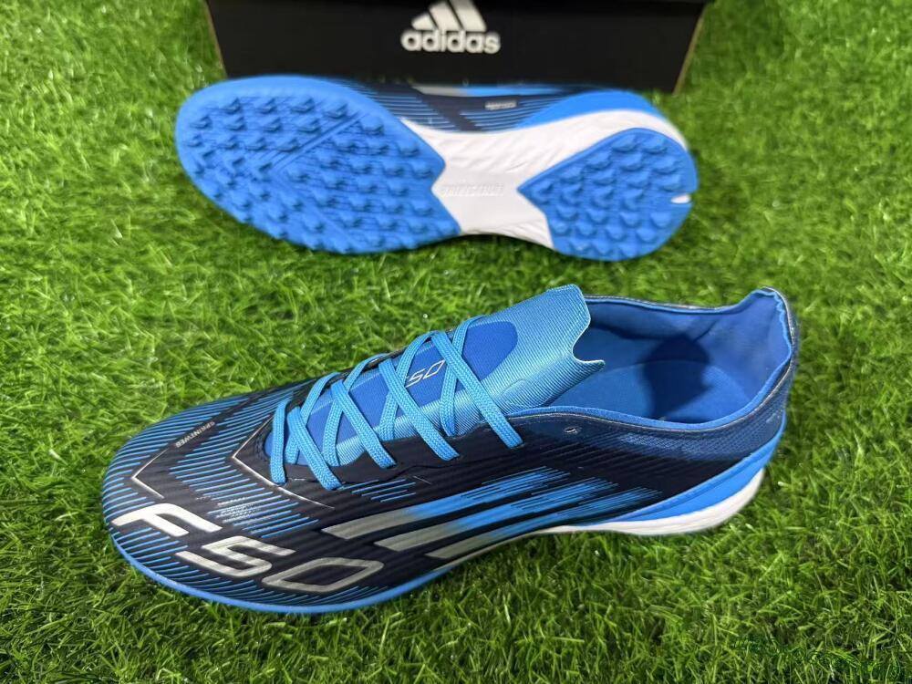 Adidas F50 Pro TF Artificial Turf Soccer Shoes - Blue/Electric Blue/Deep Navy