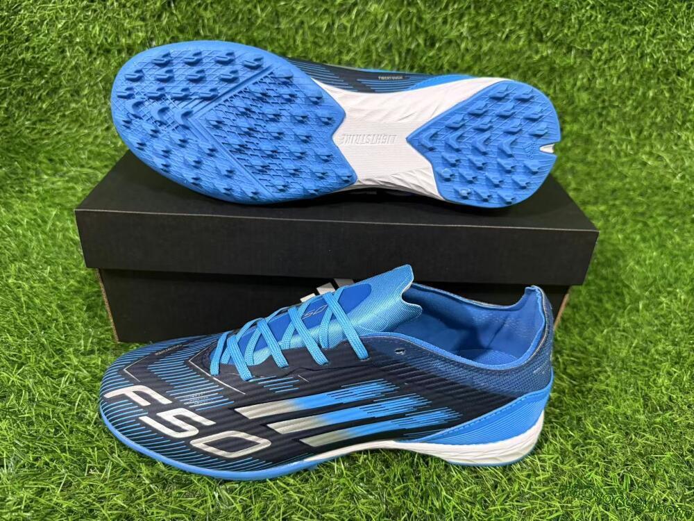 Adidas F50 Pro TF Artificial Turf Soccer Shoes - Blue/Electric Blue/Deep Navy