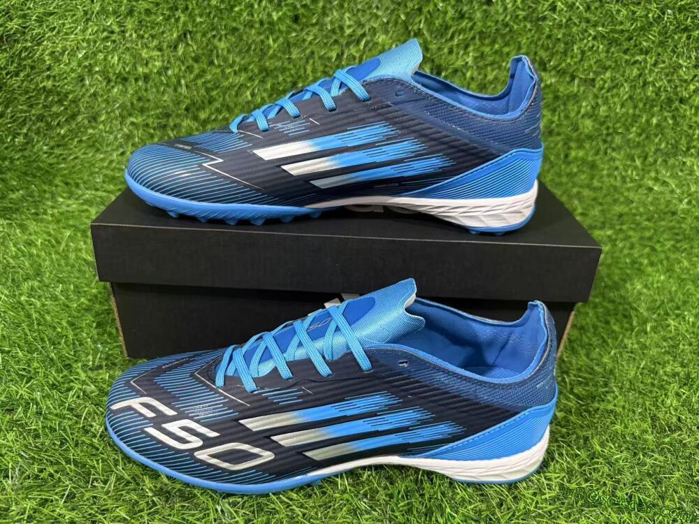 Adidas F50 Pro TF Artificial Turf Soccer Shoes - Blue/Electric Blue/Deep Navy