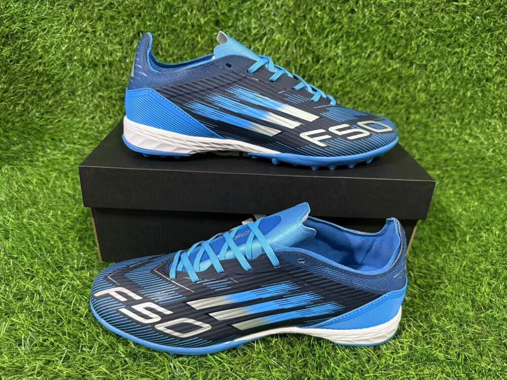 Adidas F50 Pro TF Artificial Turf Soccer Shoes - Blue/Electric Blue/Deep Navy