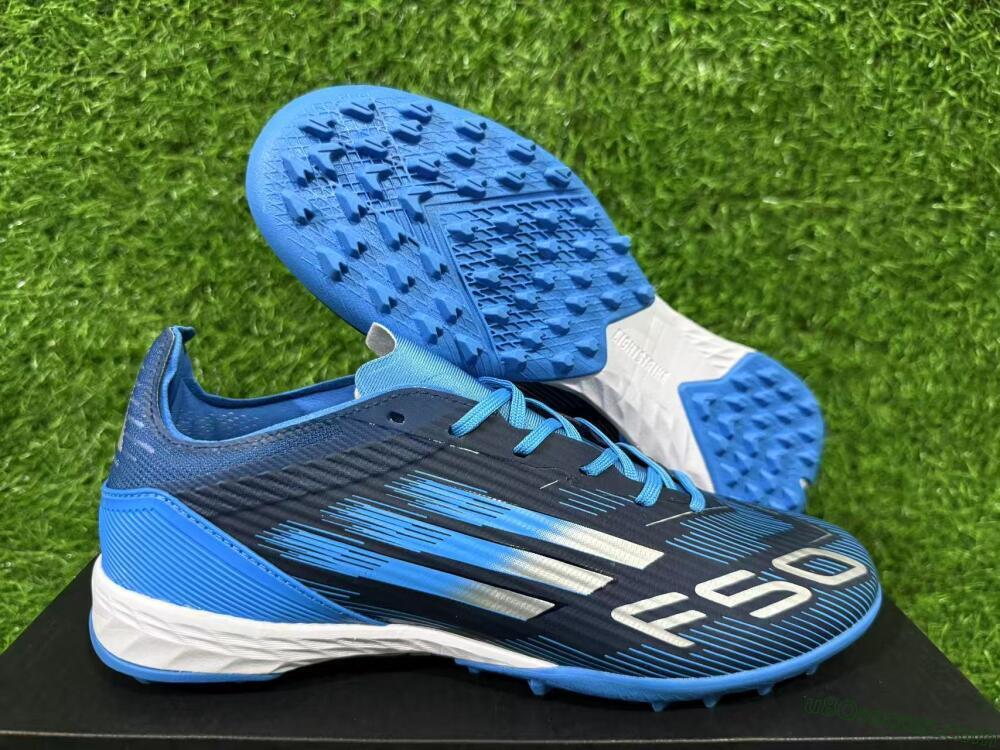 Adidas F50 Pro TF Artificial Turf Soccer Shoes - Blue/Electric Blue/Deep Navy