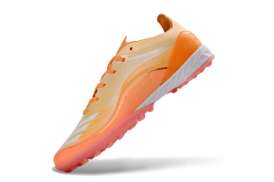 Messi x Adidas F50 Pro TF Artificial Turf Soccer Shoes - Orange/Coral Blaze/Pink Burst