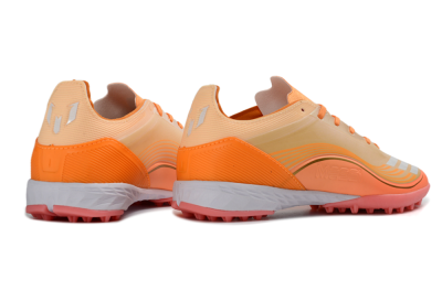 Messi x Adidas F50 Pro TF Artificial Turf Soccer Shoes - Orange/Coral Blaze/Pink Burst