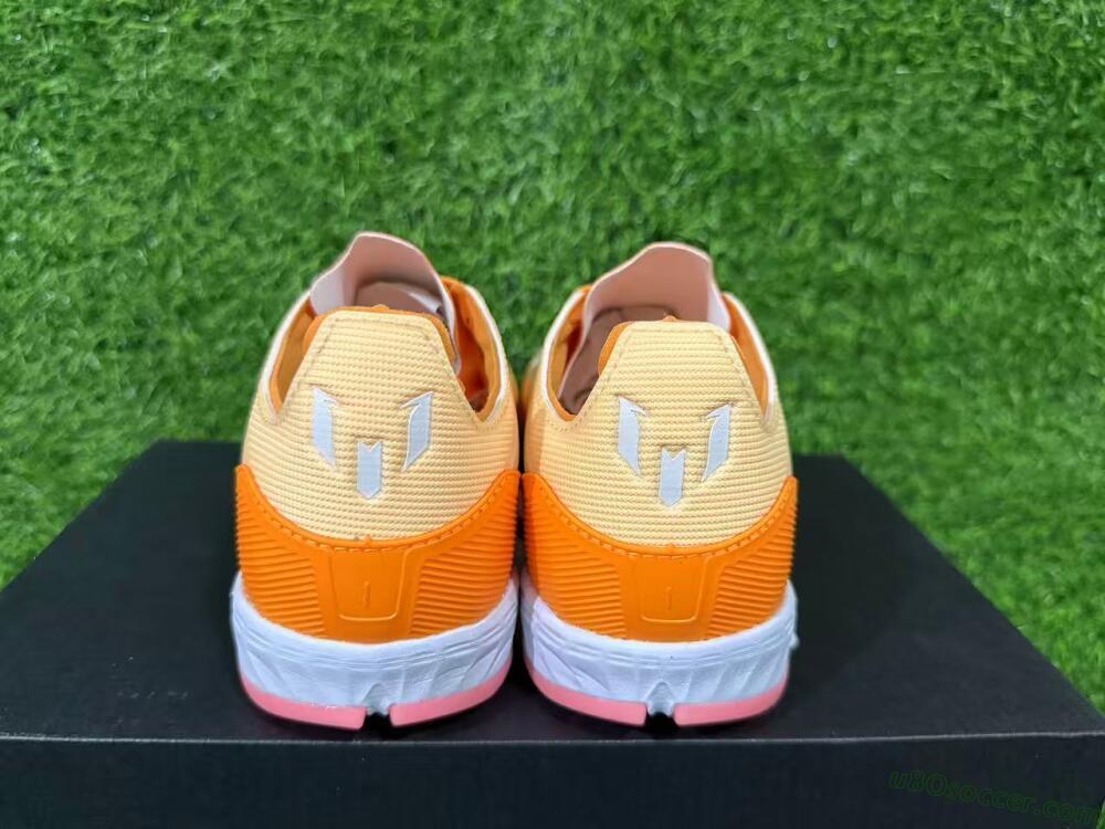 Messi x Adidas F50 Pro TF Artificial Turf Soccer Shoes - Orange/Coral Blaze/Pink Burst