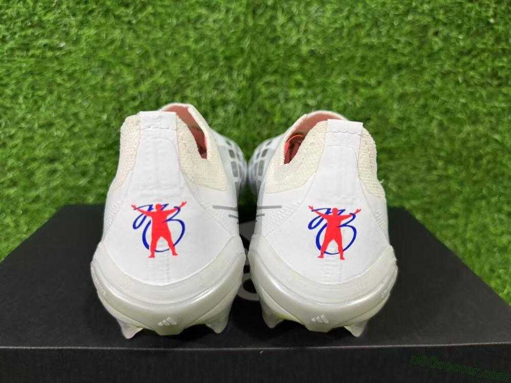 Adidas Predator 26 Elite Laceless FG Firm Ground Soccer Cleats - White/Iridium Silver/Black