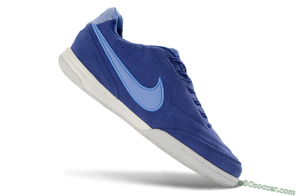 Nike Tiempo Streetgato Prm IC Indoor & Futsal Soccer Shoes - Blue/Sky Blue/Navy Blue 4