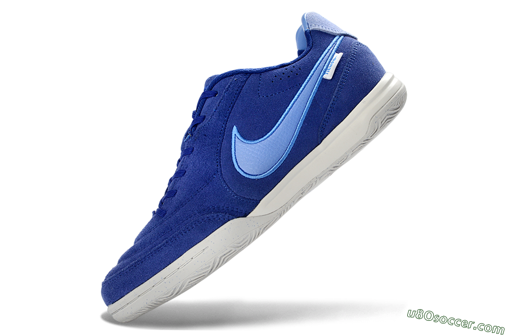 Nike Tiempo Streetgato Prm IC Indoor & Futsal Soccer Shoes - Blue/Sky Blue/Navy Blue 5