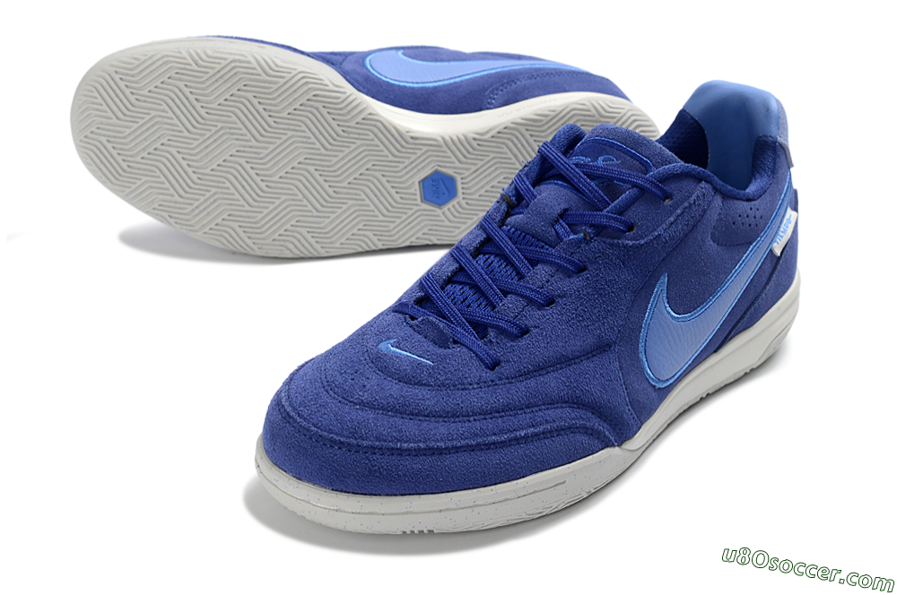 Nike Tiempo Streetgato Prm IC Indoor & Futsal Soccer Shoes - Blue/Sky Blue/Navy Blue 3