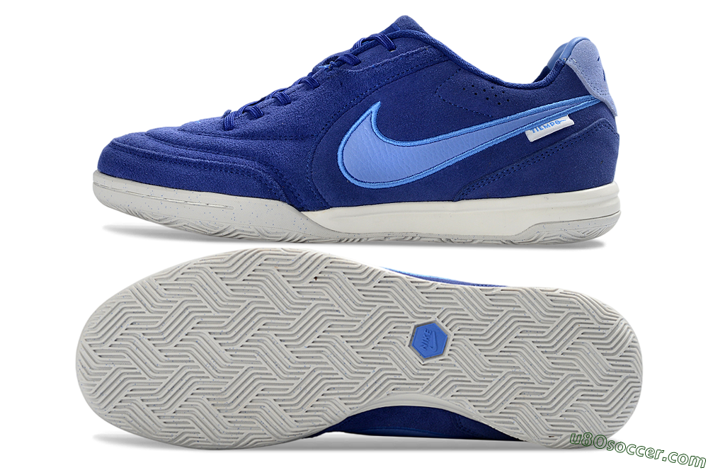 Nike Tiempo Streetgato Prm IC Indoor & Futsal Soccer Shoes - Blue/Sky Blue/Navy Blue 0