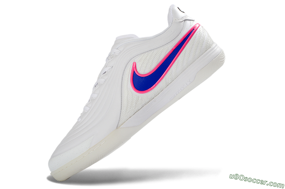 Nike Tiempo Legend 11 Pro IC Indoor & Futsal Soccer Shoes - White/Electric Pink/Deep Blue 5