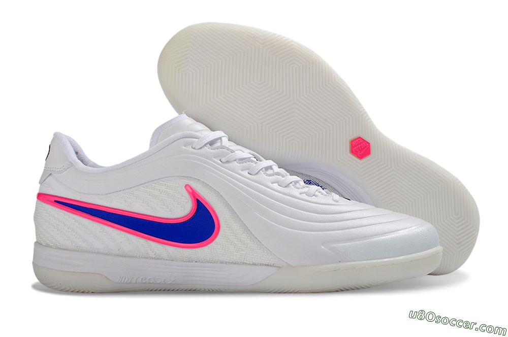 Nike Tiempo Legend 11 Pro IC Indoor & Futsal Soccer Shoes - White/Electric Pink/Deep Blue 1