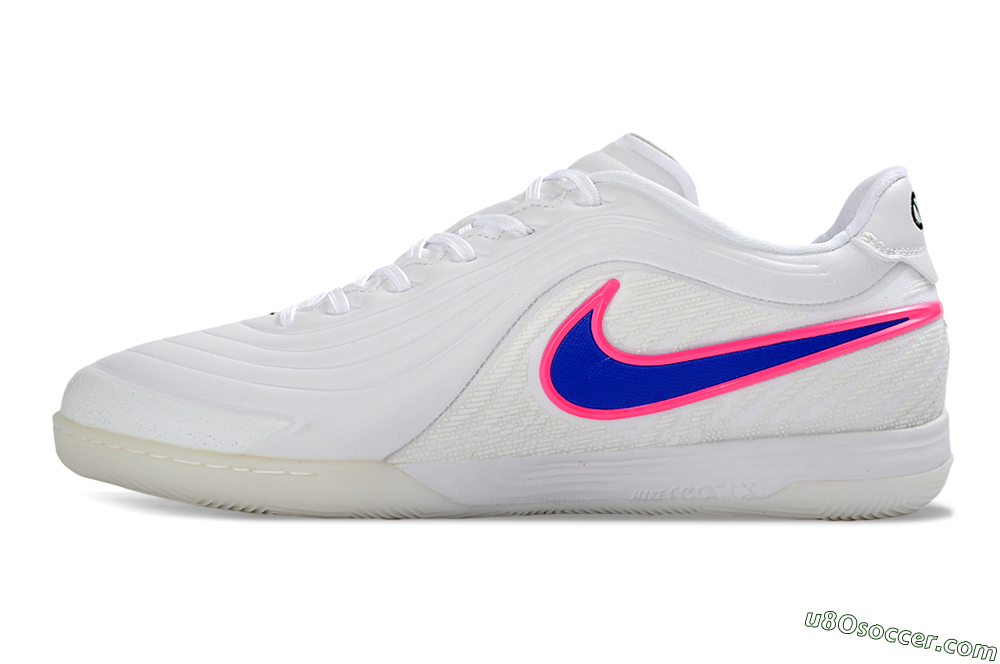 Nike Tiempo Legend 11 Pro IC Indoor & Futsal Soccer Shoes - White/Electric Pink/Deep Blue 2