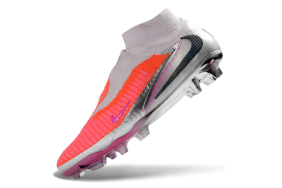Nike Phantom 6 Elite High FG Firm Ground Soccer Cleats - Pink/Vibrant Neon/Soft Silver