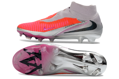 Nike Phantom 6 Elite High FG Firm Ground Soccer Cleats - Pink/Vibrant Neon/Soft Silver