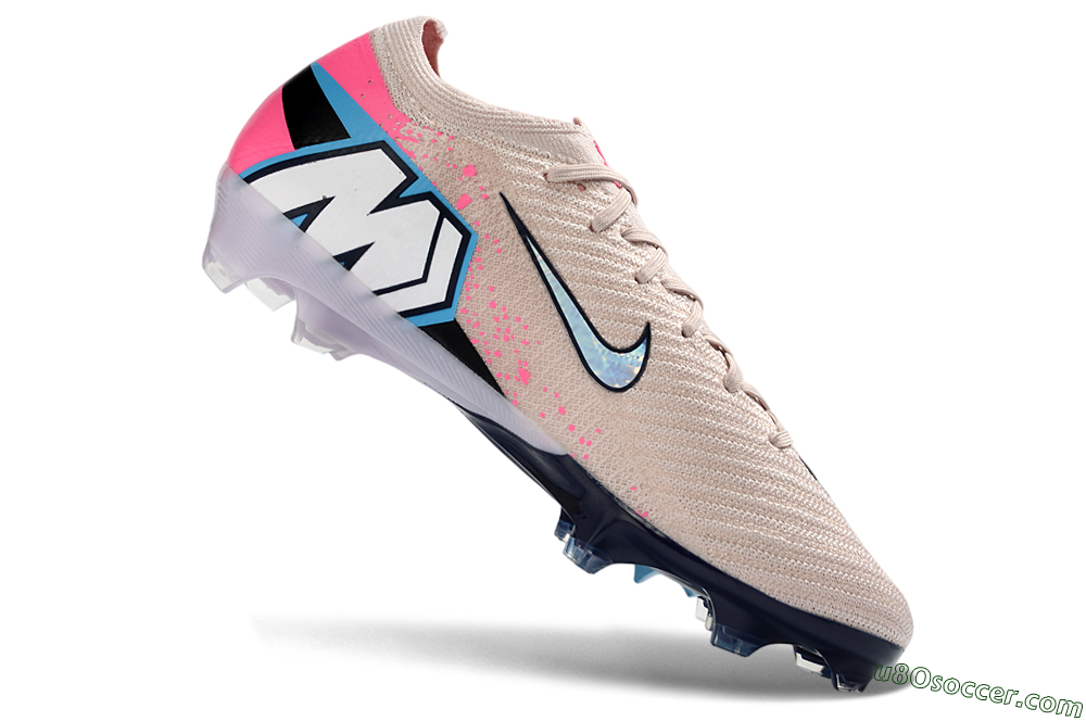 Nike Air Zoom Mercurial Vapor 16 Elite FG Firm Ground Soccer Cleats - Beige/Vibrant Pink/Deep Navy 4