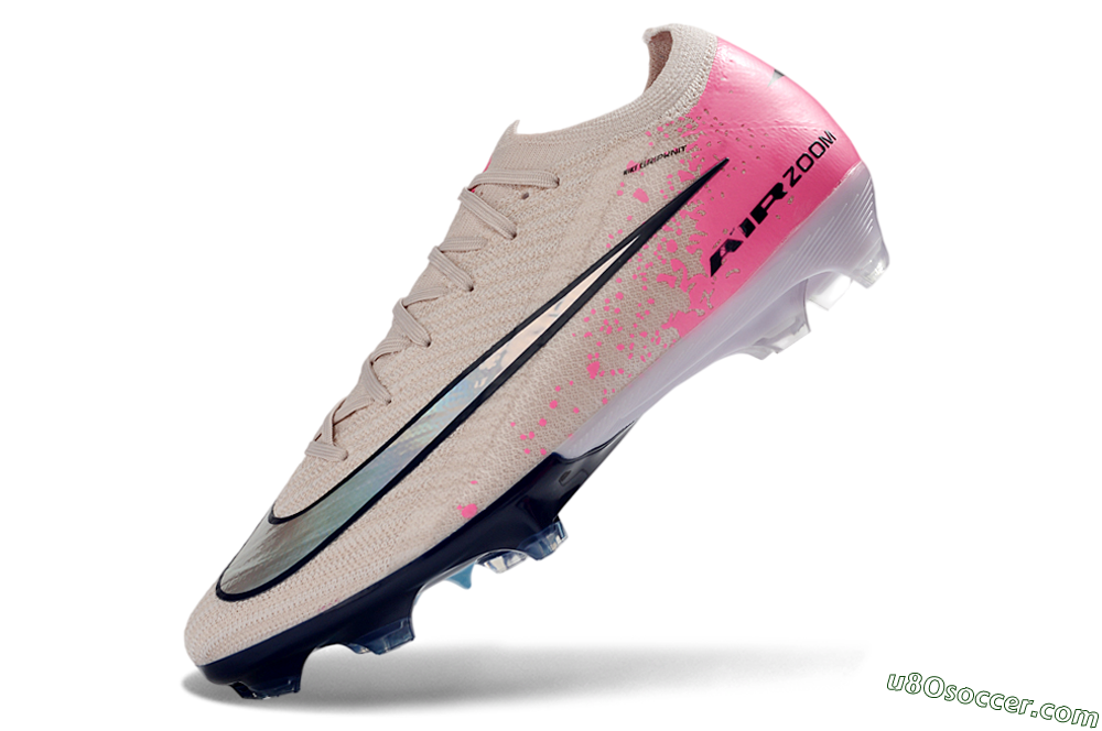 Nike Air Zoom Mercurial Vapor 16 Elite FG Firm Ground Soccer Cleats - Beige/Vibrant Pink/Deep Navy 5