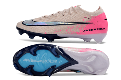 Nike Air Zoom Mercurial Vapor 16 Elite FG Firm Ground Soccer Cleats - Beige/Vibrant Pink/Deep Navy