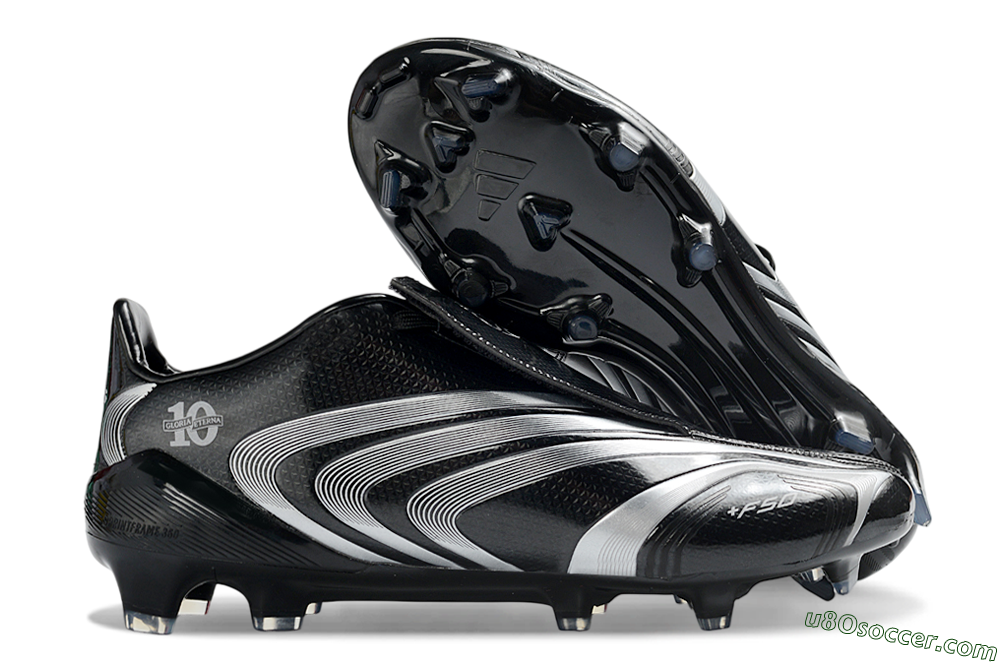Adidas F50 Elite Tunit FG Firm Ground Soccer Cleats - Black/Silver/Charcoal 1