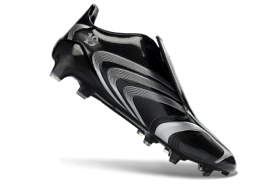 Adidas F50 Elite Tunit FG Firm Ground Soccer Cleats - Black/Silver/Charcoal