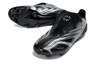Adidas F50 Elite Tunit FG Firm Ground Soccer Cleats - Black/Silver/Charcoal