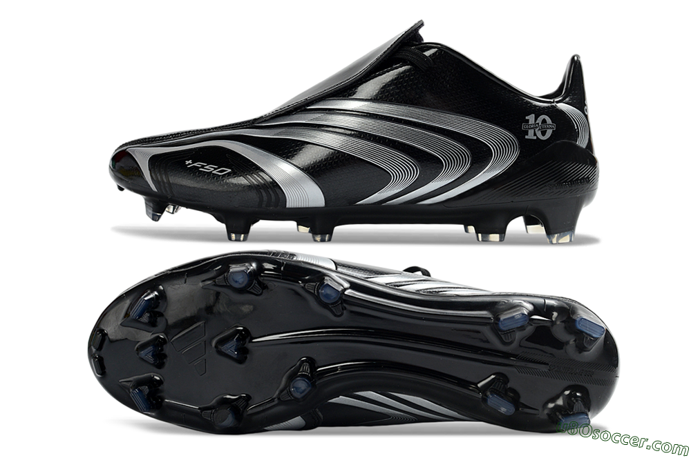 Adidas F50 Elite Tunit FG Firm Ground Soccer Cleats - Black/Silver/Charcoal 0