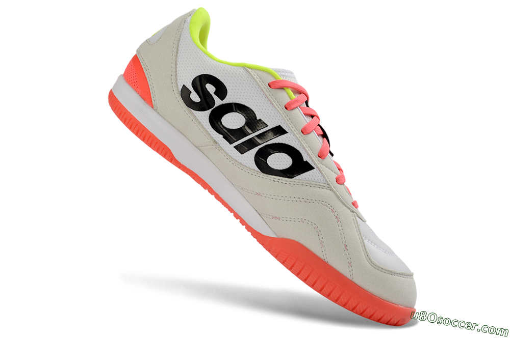 Adidas Top Sala Competition 2 IC Indoor & Futsal Soccer Shoes - White/Coral Neon/Black 4